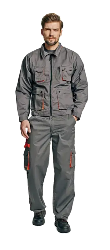 Bunda pracovní do pasu DESMAN šedá-oranžová