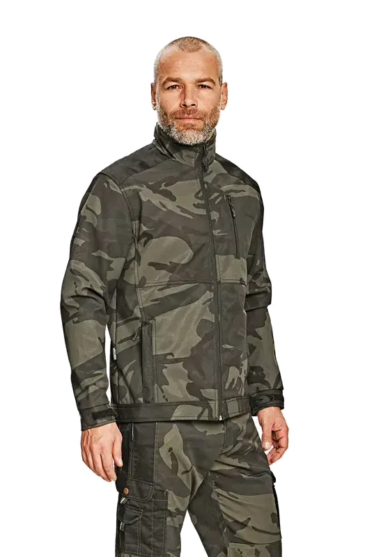 Bunda pánská softshellová CRAMBE camouflage
