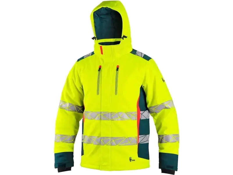 Bunda softshellová zimní BEDFORD WINTER výstražná žlutá