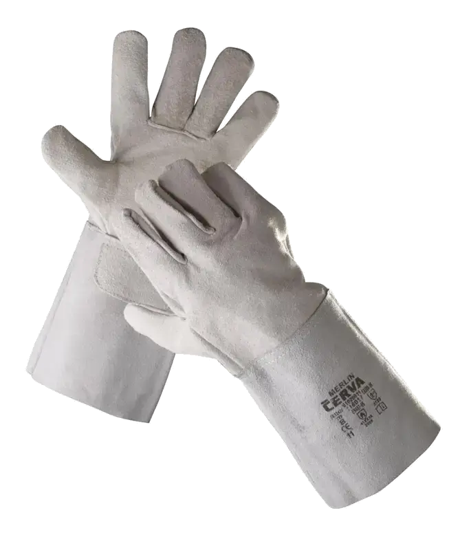 Rukavice celokožené svářecí manžeta 15 cm MERLIN