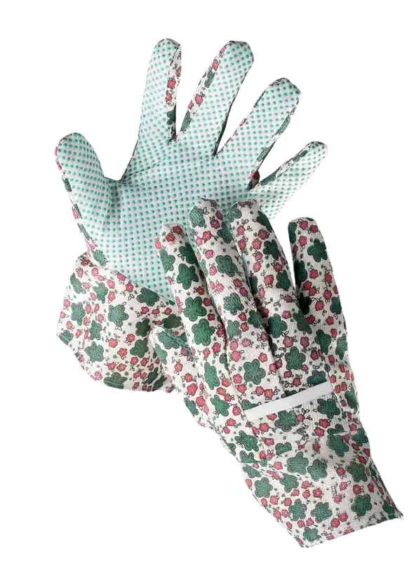 Rukavice bavlněné barevné s PVC terčíky dámské AVOCET