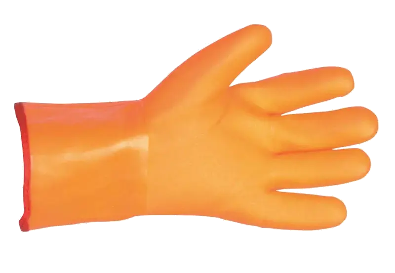 Rukavice PVC s teplou podšívkou oranžové 35 cm FLAMINGO