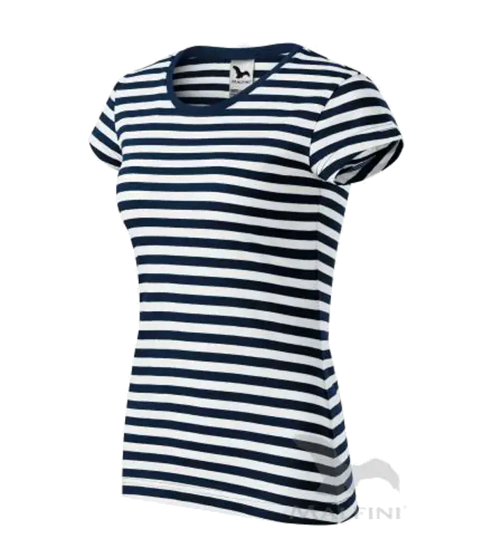 Tričko dámské SAILOR 804, krátký rukáv, barva námořní modrá bílý proužek