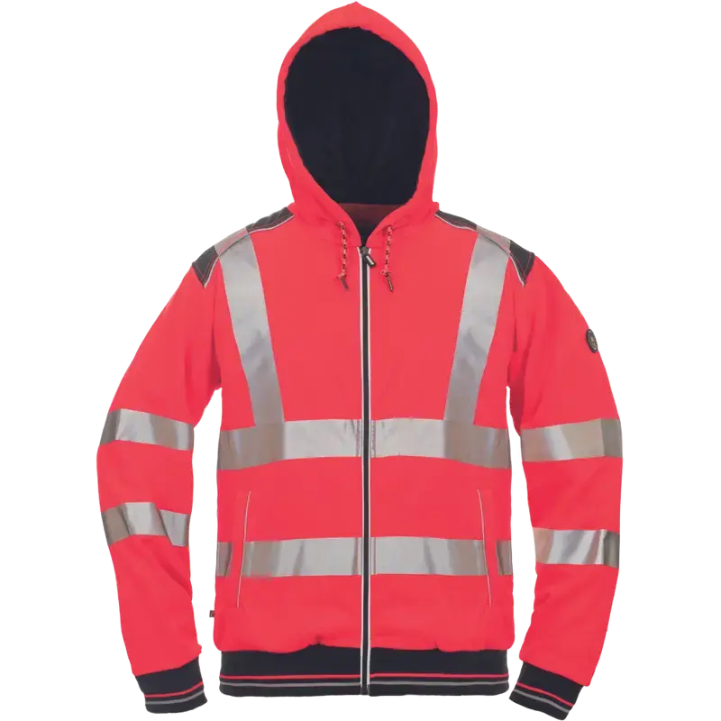 Mikina pánská propínací s kapucí KNOXFIELD HVPS, HI-VIS