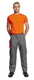Kalhoty pracovní do pasu DESMAN šedo-oranžové