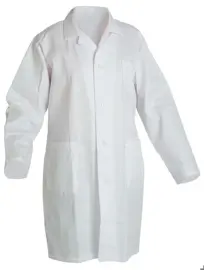Plášť bavl. s dl. rukávem pánský bílý
