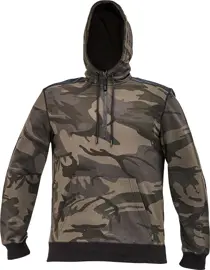 Mikina pánská polopropínací s kapucí CRAMBE camouflage