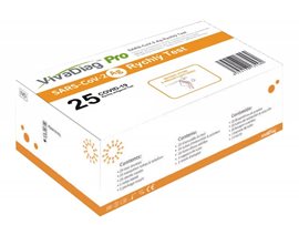 Antigenní test VivaDiag  Pro, výtěr z přední části nosu, krku nebo nosohltanu, baleno po 25 ks